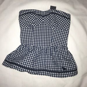 Abercrombie & Fitch strapless peplum top NWT